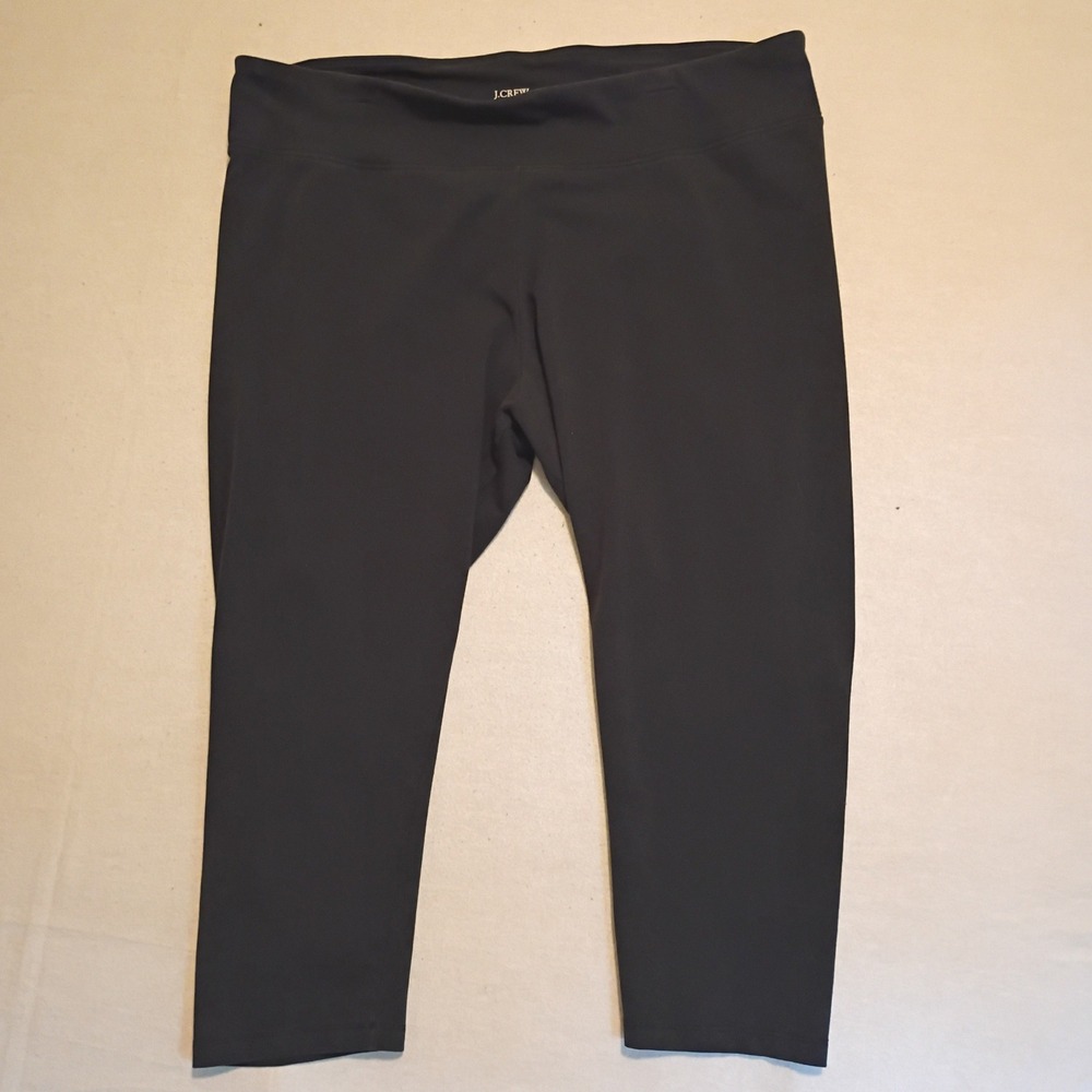 J.Crew Womens 3X Black Cropped Leggings Capri Activewear Stretch Yoga Pants